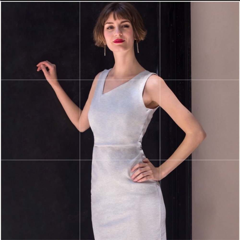 NWT Silver sparkle bodycon No Sweat dress by Betabrand Size XS w/ hidden pockets